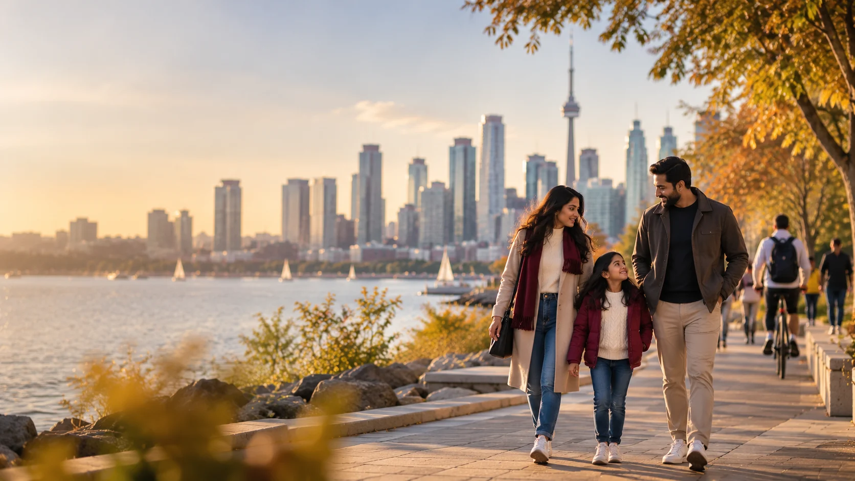 Family together in Canada