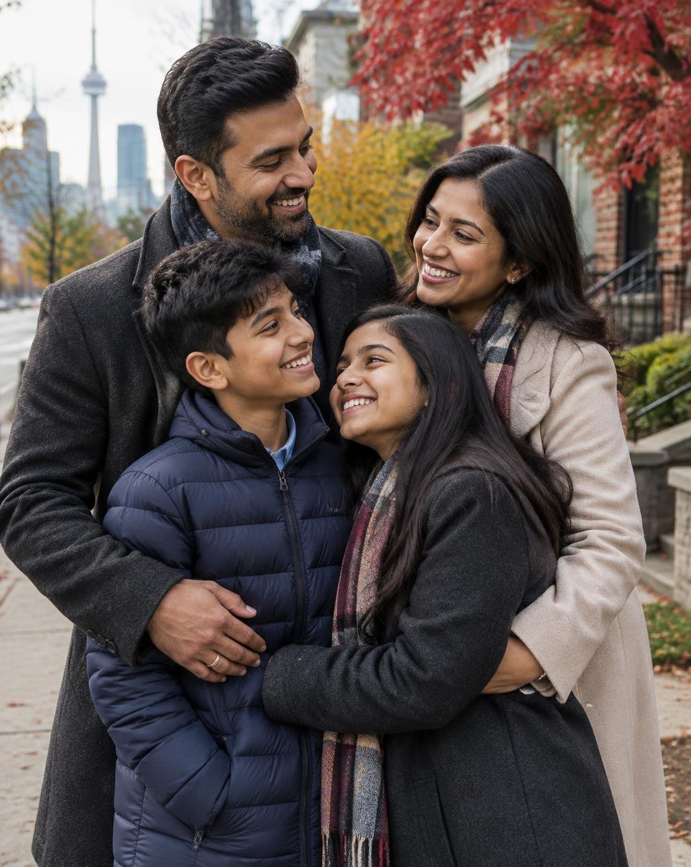 Family together in Toronto